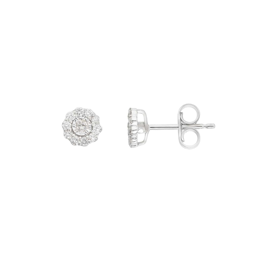 Comete Ohrringe aus 375‰ Weißgold mit weißen Diamanten KORB1008