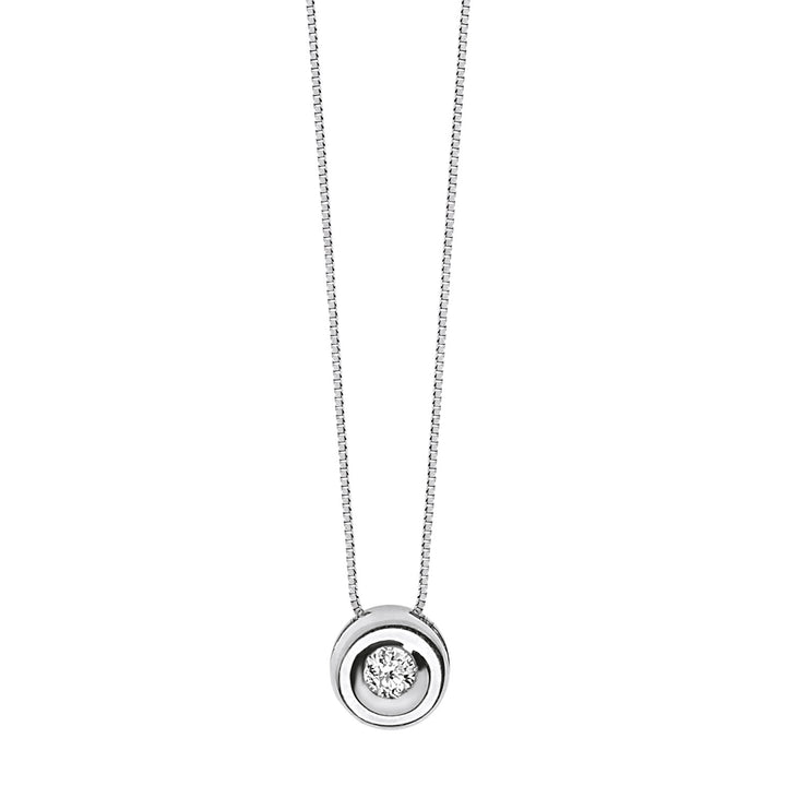 Comete Necklace Round light point in Gold and Diamond GLB1424