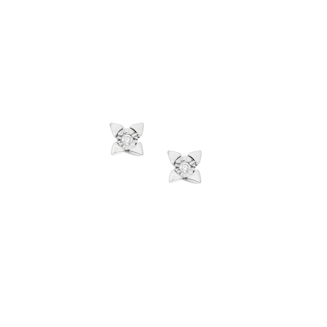 Comete-Ohrringe aus 375‰ Gold und weißen Diamanten KORB1000
