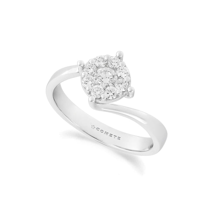 Comete Ring in 750‰ white gold and white diamonds ANB2760