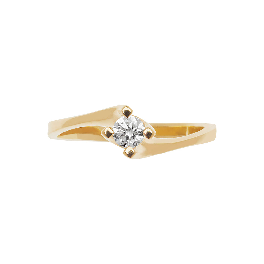 Comete Solitario Valentino in Oro Giallo e Diamante ANB2038G