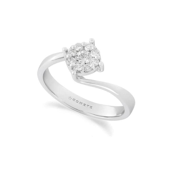 Comete Ring in 750‰ white gold and white diamonds ANB2760