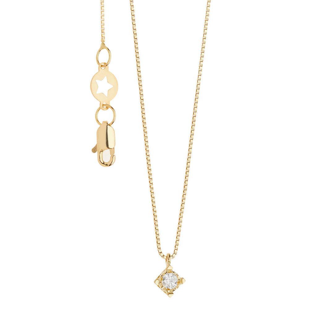 Collier Comete Point lumineux Diamant en Or et Diamant GLB1537