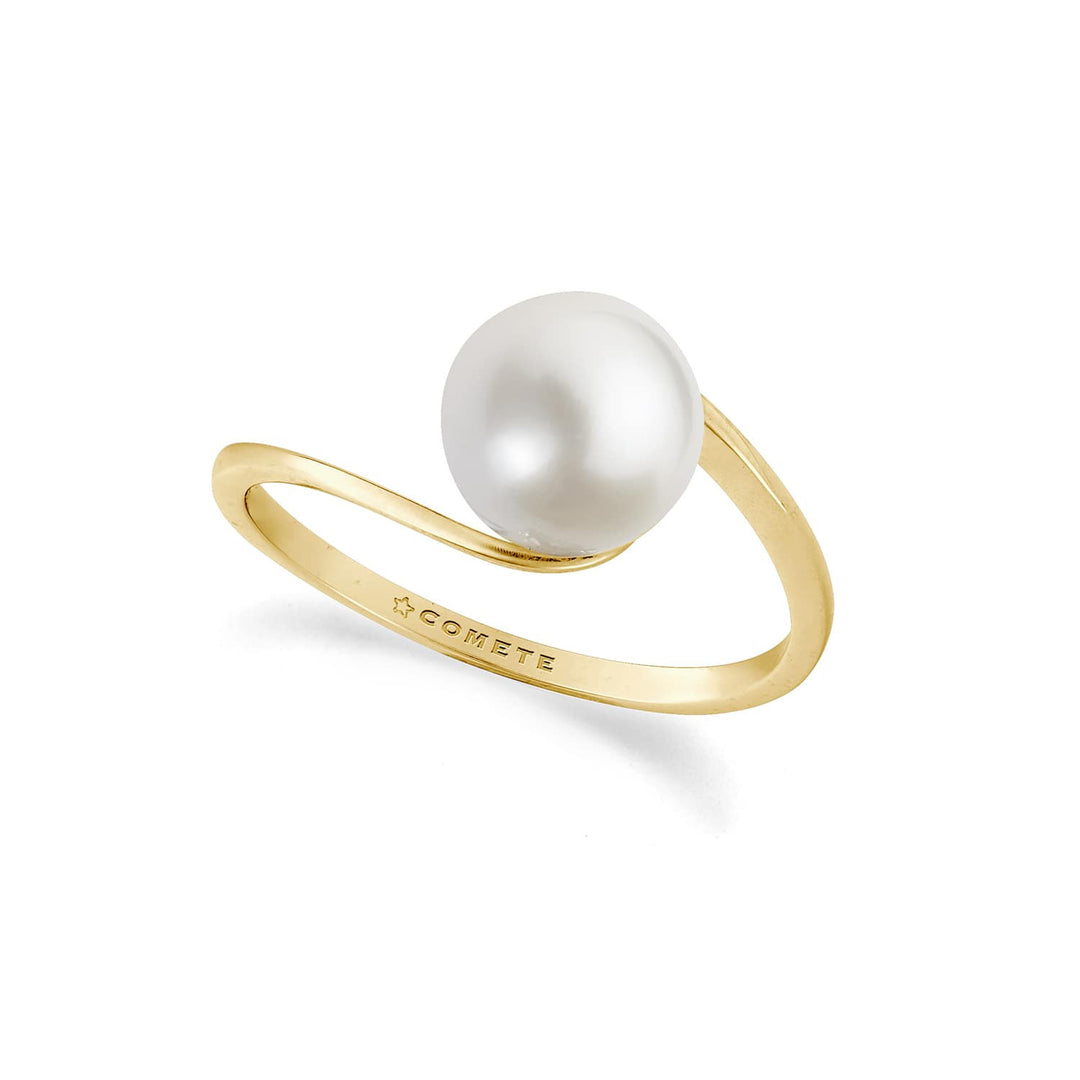 Bague Comète en or jaune 750‰ avec perle de culture ANP417G