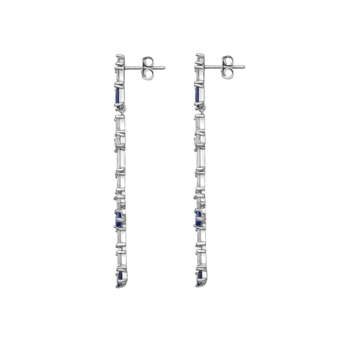 Comete Cascade Ohrringe aus 925‰ Silber und weißen und blauen Zirkonen ORA216