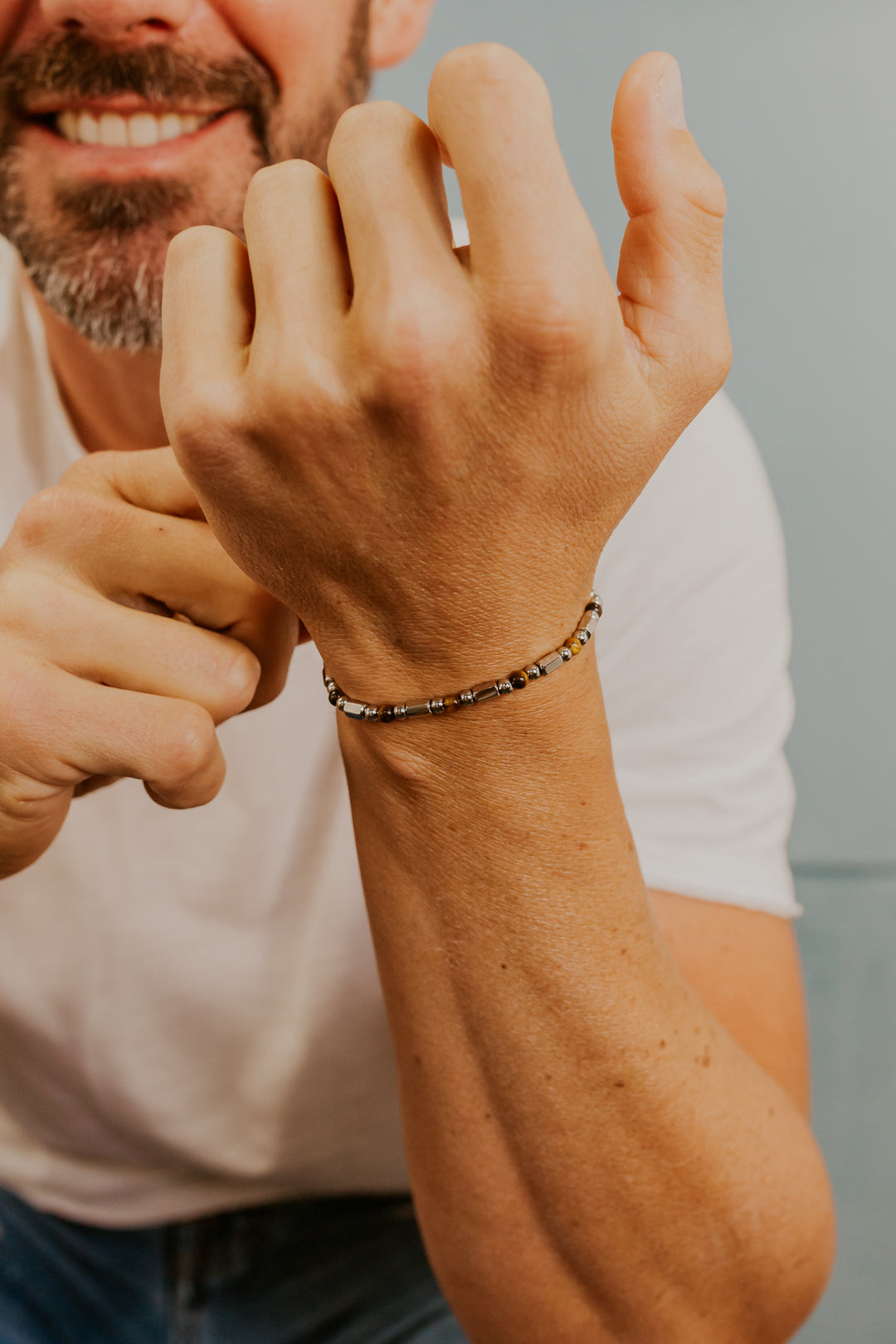 Comete Bracciale Acciaio e Occhio di Tigre UBR1194
