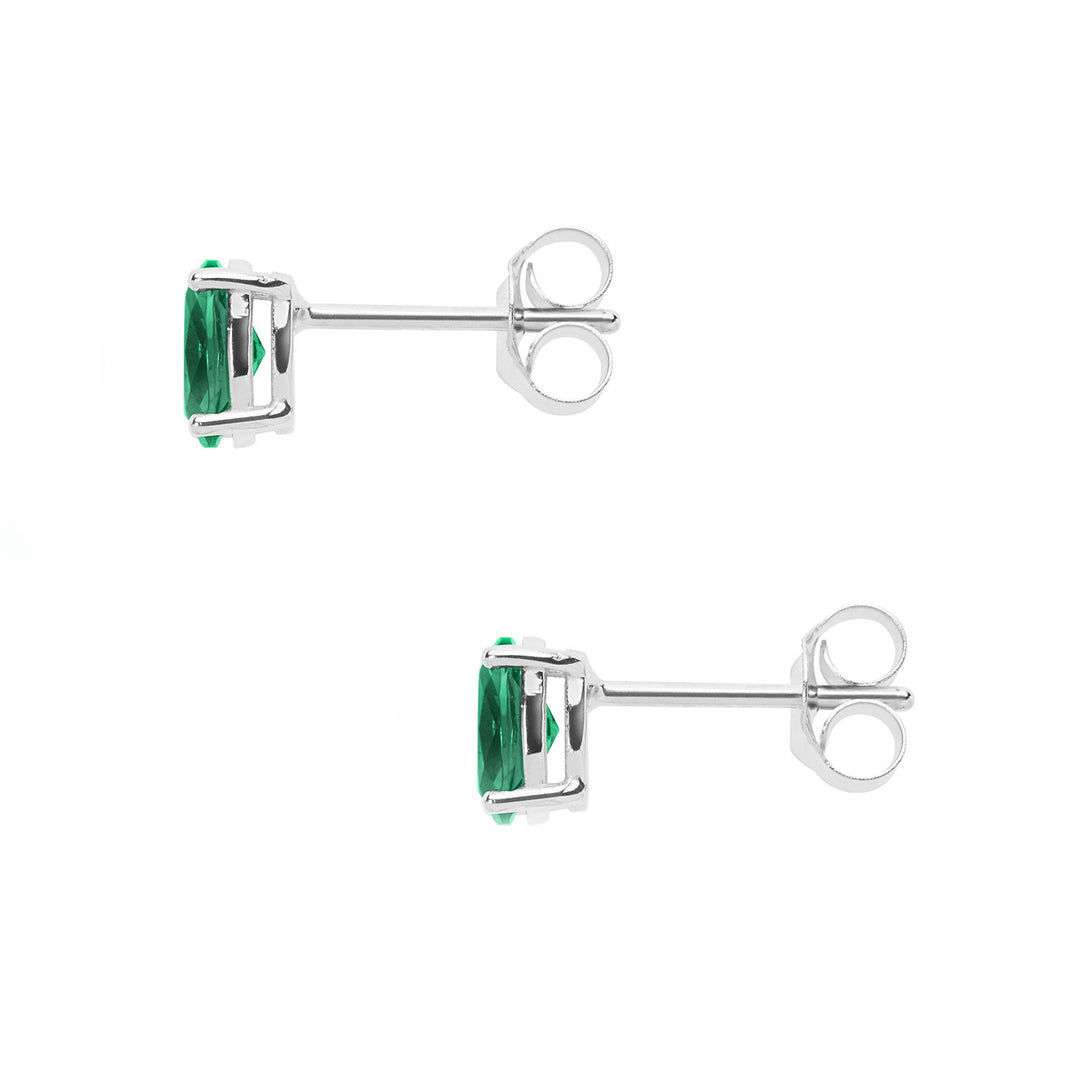 Comete Earrings in white gold with Oval Emeralds ORB1093S3