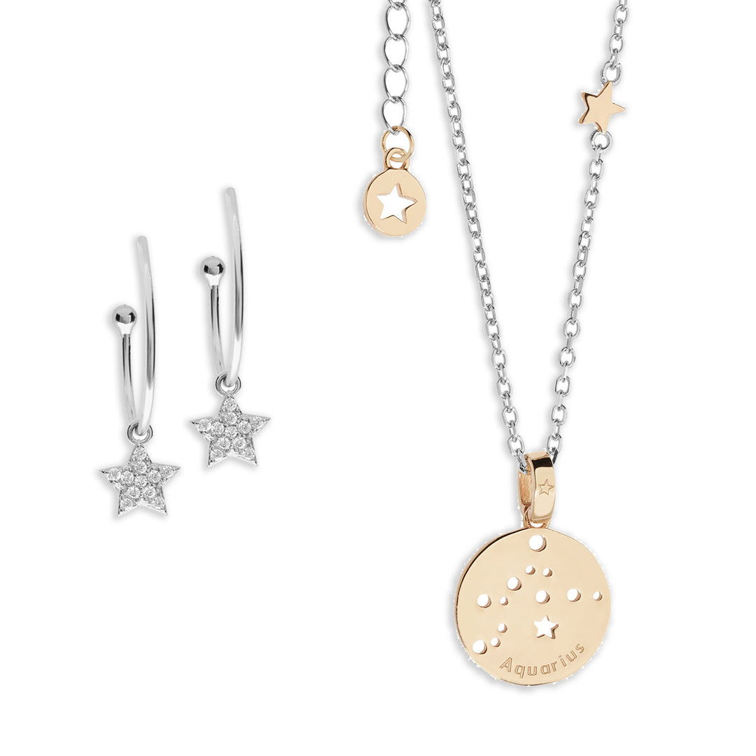 Comets Earrings and Necklace Constellation Aquarius KIT209174