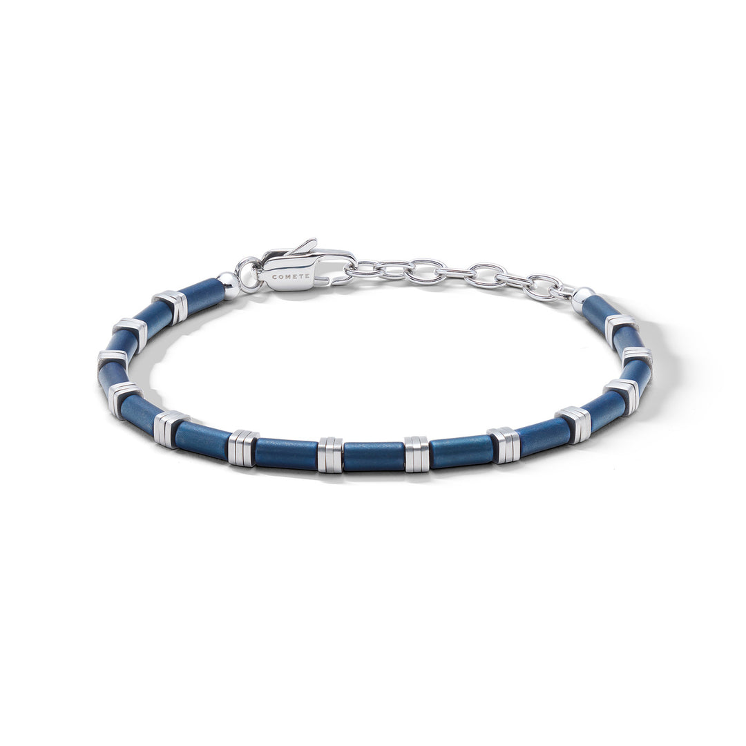 Comete Steel bracelet with blue hematite UBR1344