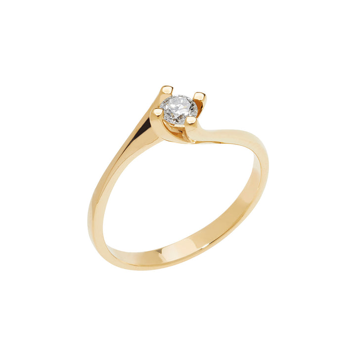 Comete Valentino Solitaire in Yellow Gold and Diamond ANB2037G