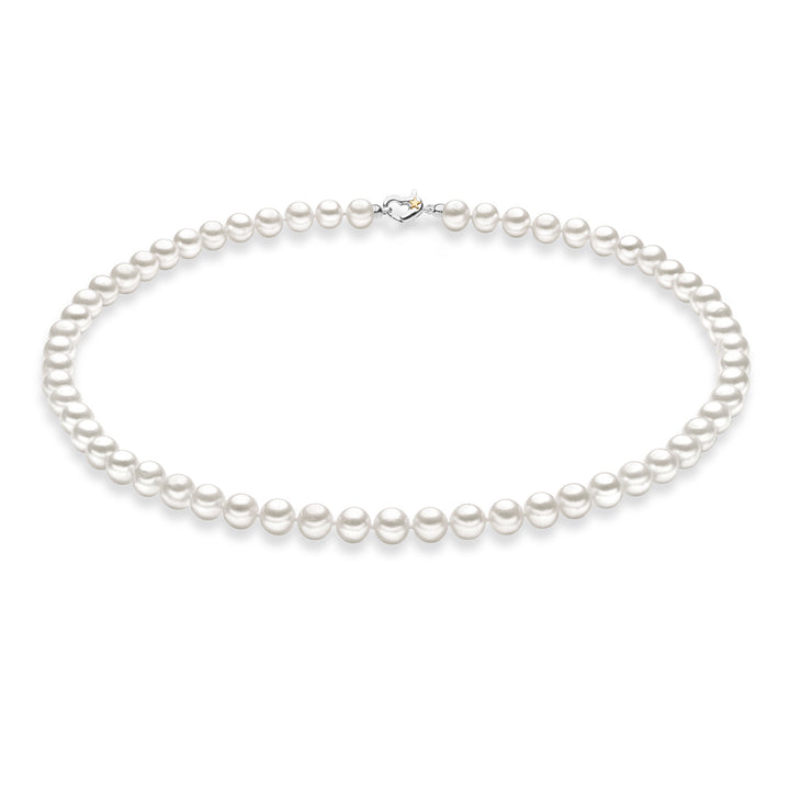 Comete Filo Perle Acquadolce in Argento e Stella in Oro giallo 50 cm FWQ31050