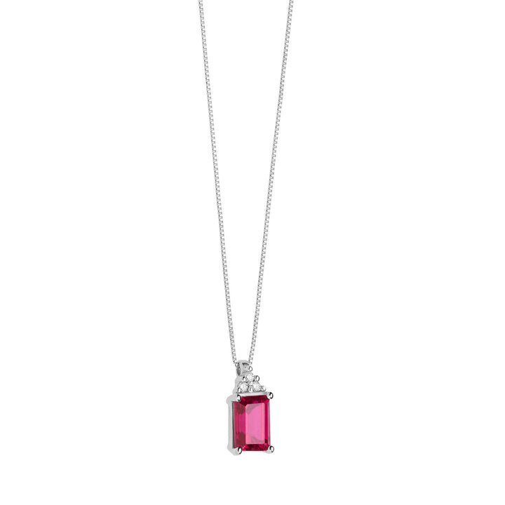 Collier Comete en Or, Diamants et Rubis Octogonal GLB1439