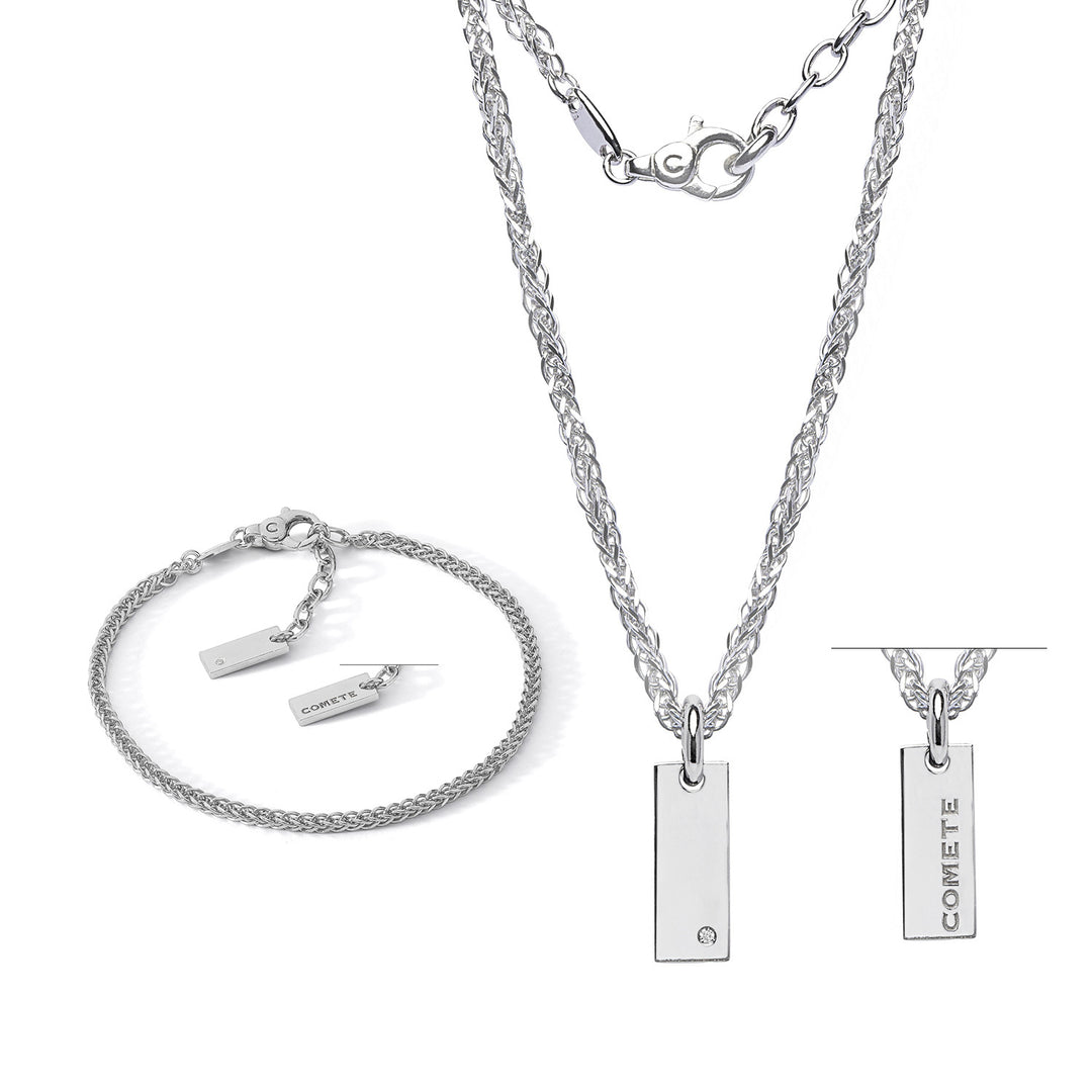 Comete Bracciale, Collana in Argento 925‰ e Diamante bianco KIT7491257
