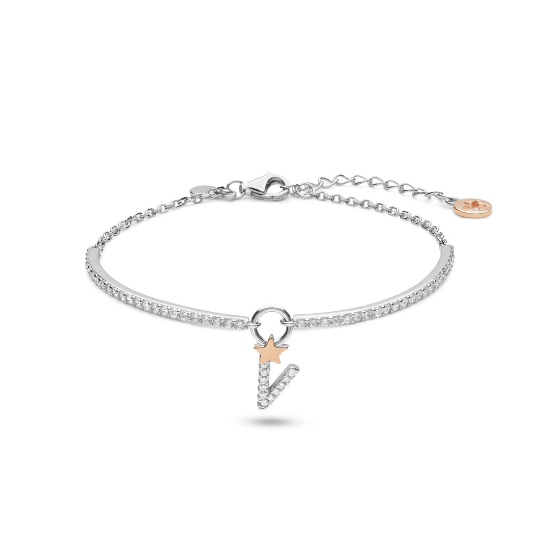 Bracelet Comete Argent Lettre V BRA198