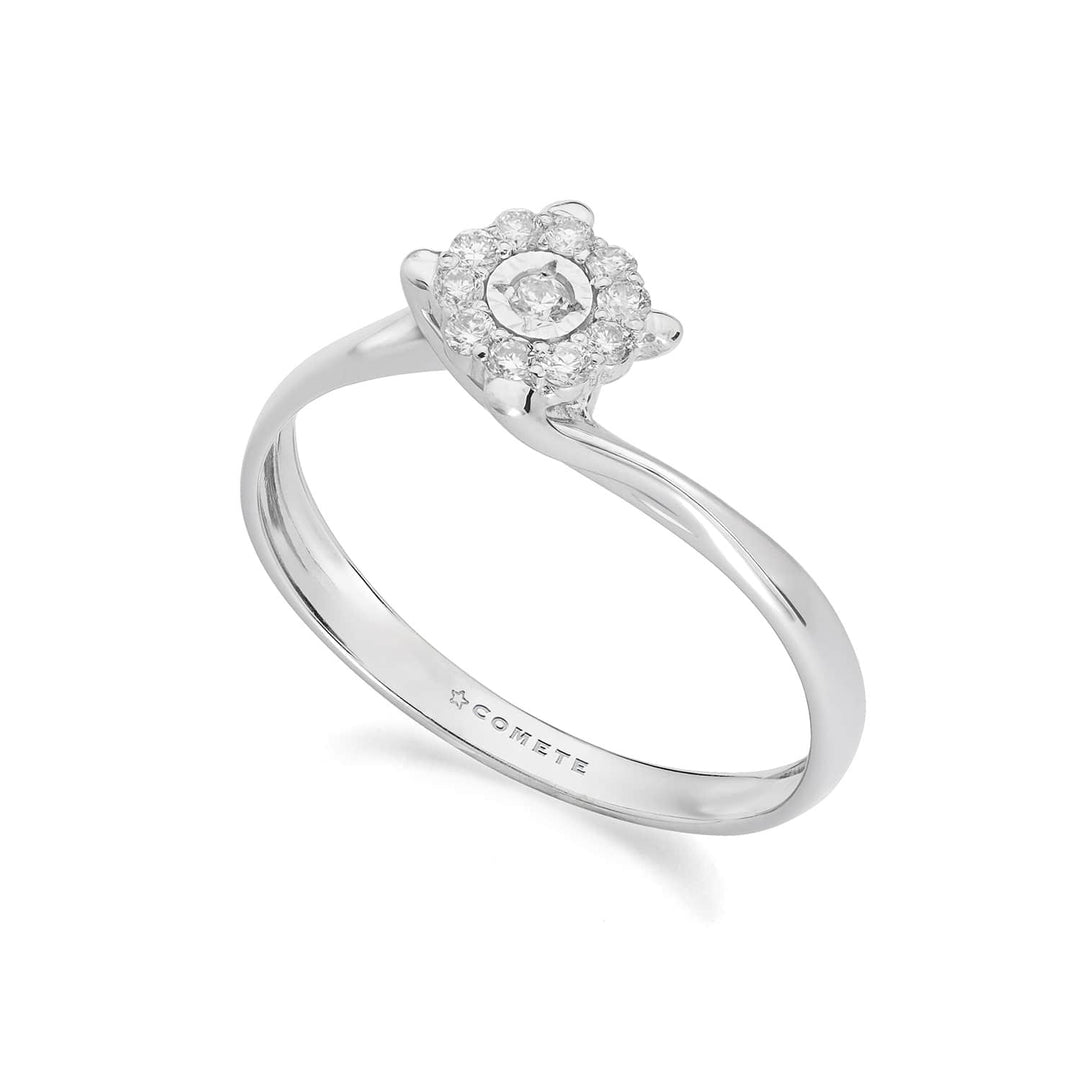 Comete Anello in Oro bianco 375‰ con Diamanti bianchi KANB1904