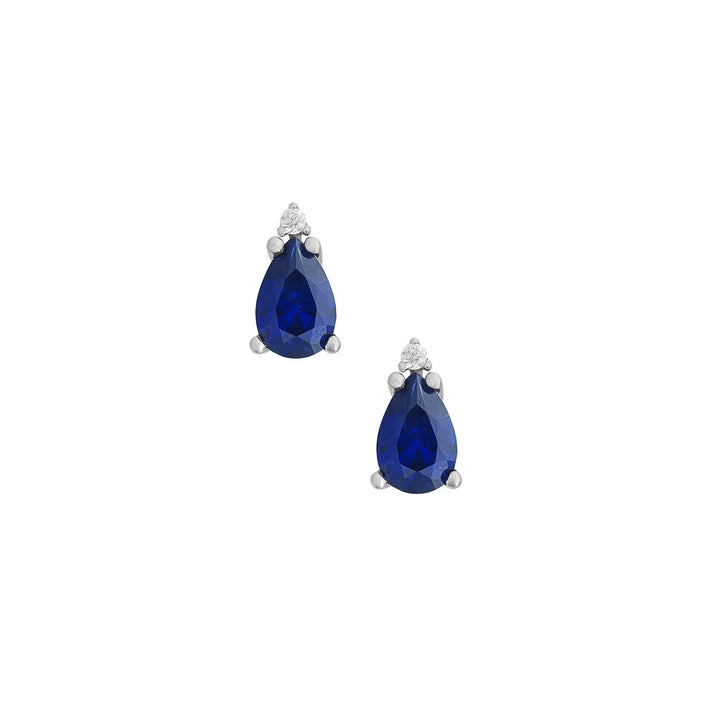 Comete-Ohrringe aus 750 ‰ Gold, Diamanten und Saphir-Tropfen ORB1126