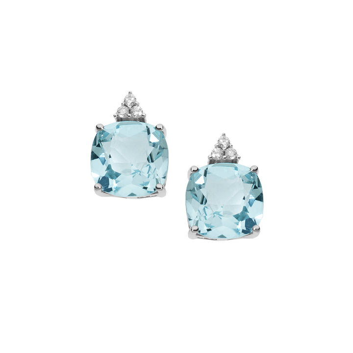 Comete Earrings in Gold and ancient blue Topaz ORB852