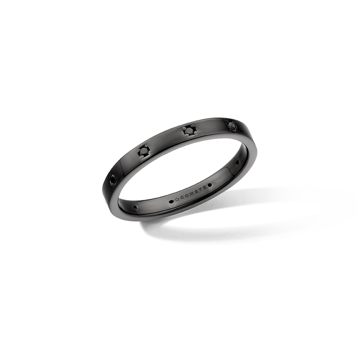Comete Anello in Argento 925‰ rutenio, zirconi neri UAN131M20