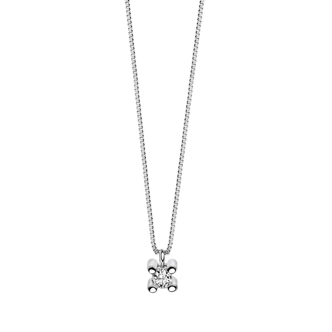 Collier Comete Four Claw Light Point en Or et Diamants GLB1405