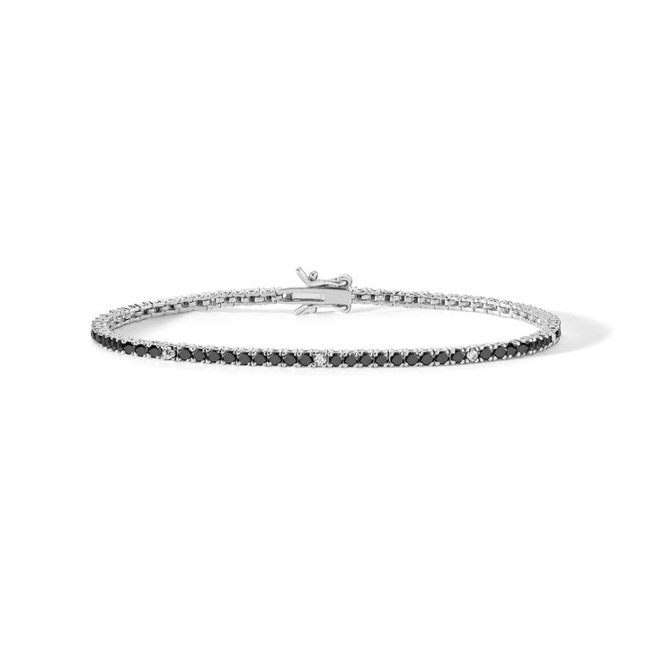 Comete Tennis in 925‰ Silver and UBR900 black and white zircons