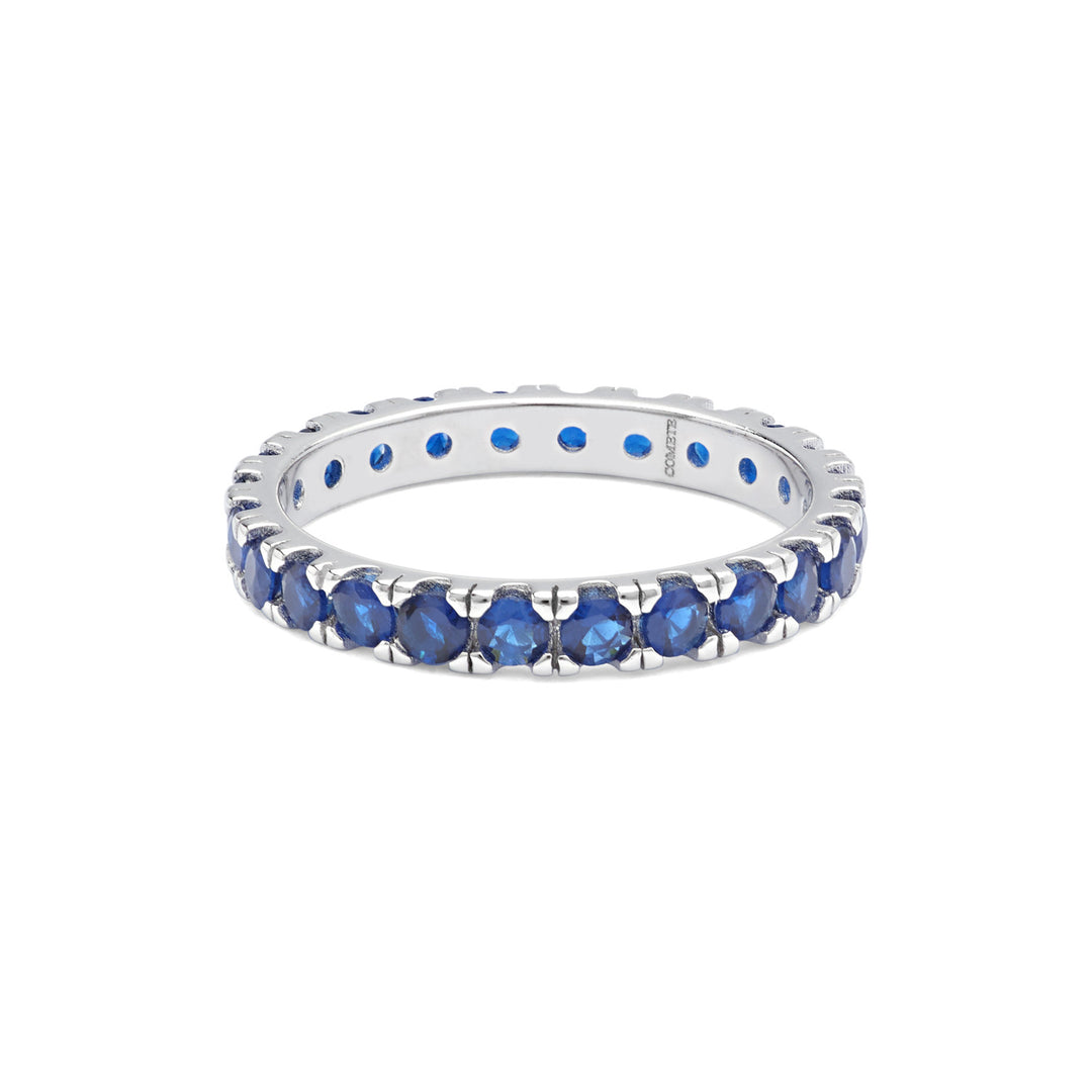 Bague Comete en Argent et zircons bleus UAN124L