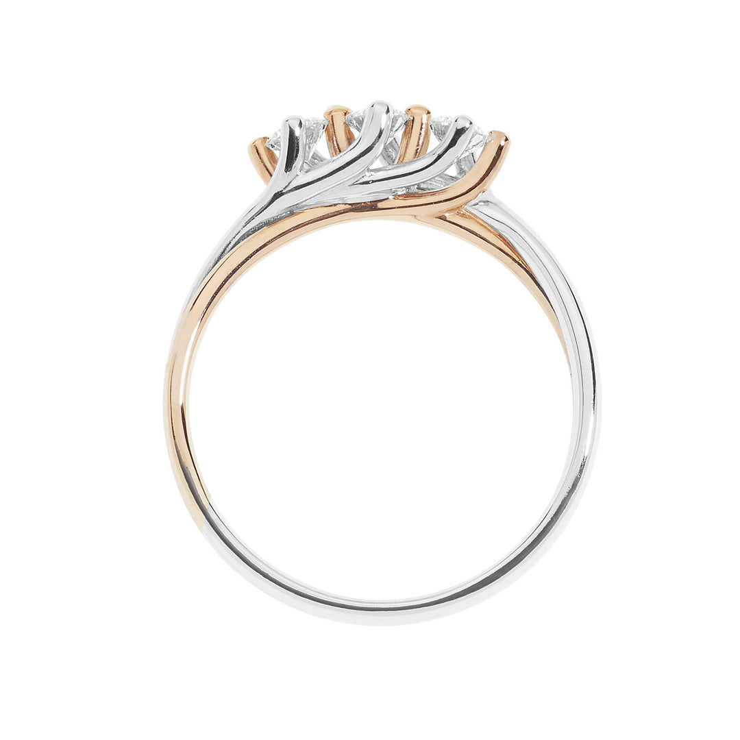 Comete Trilogy Bicolour in Gold und Diamant ANB2591