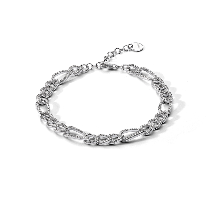 Bracelet Comete en argent 925‰ rhodié, zircons blancs UBR1290