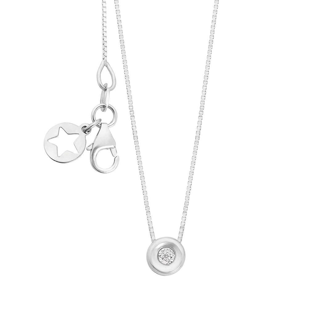 Collier Comete en or blanc 375‰ avec diamant blanc KGLB1407