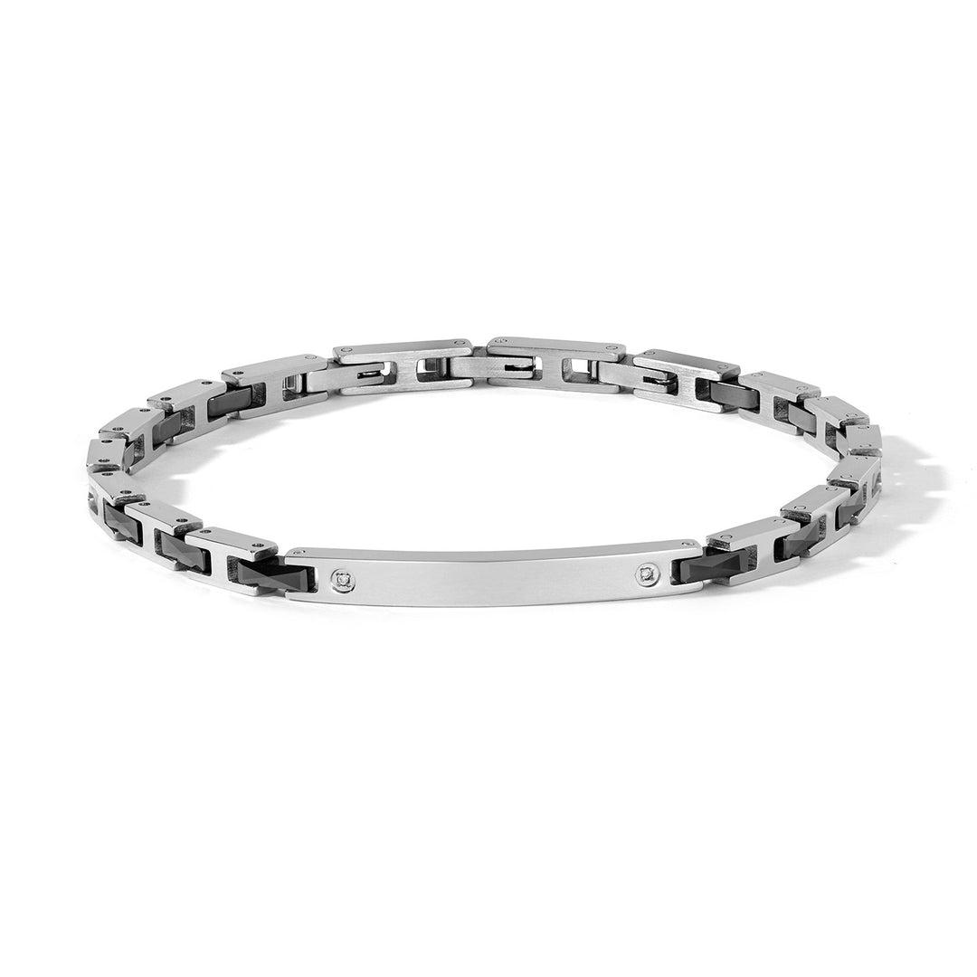 Bracelet Comete en acier, diamants et céramique UBR1317