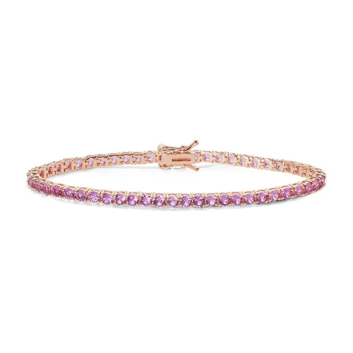 Comets Tennis in Rose Silver and Pink Zircons BRA241M18