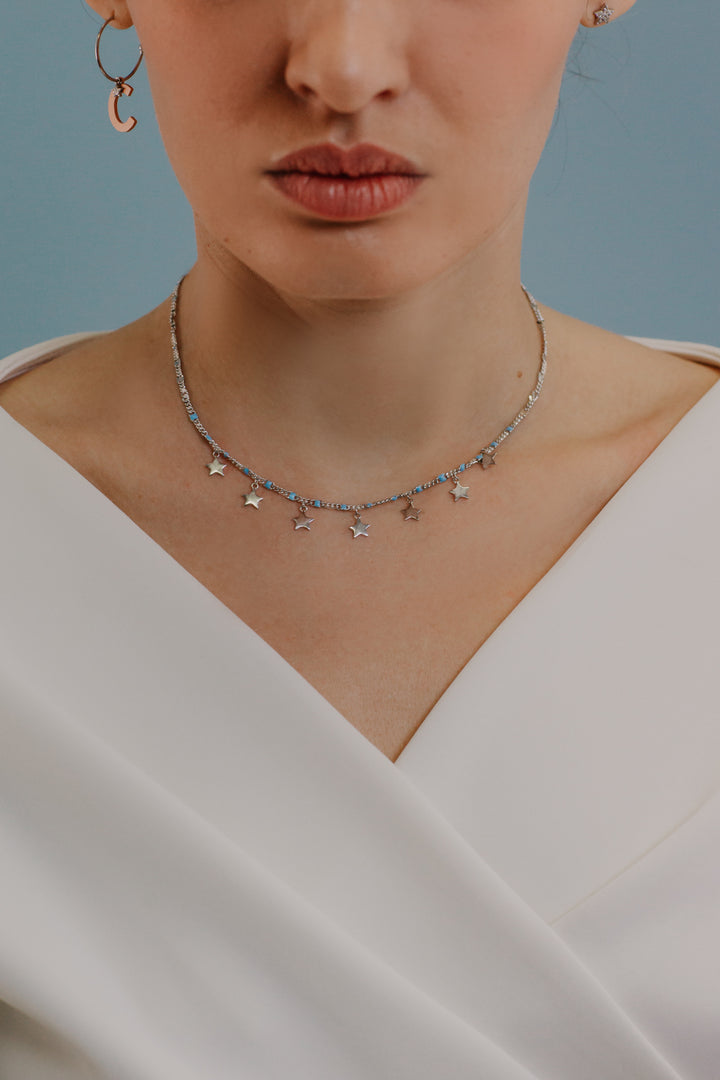 Collier étoile en argent Comete GLA252