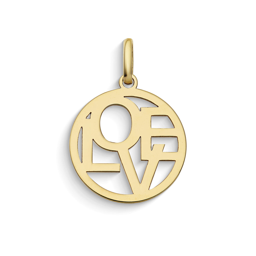 Pendentif Comete Love en or jaune 375‰ KCOB013