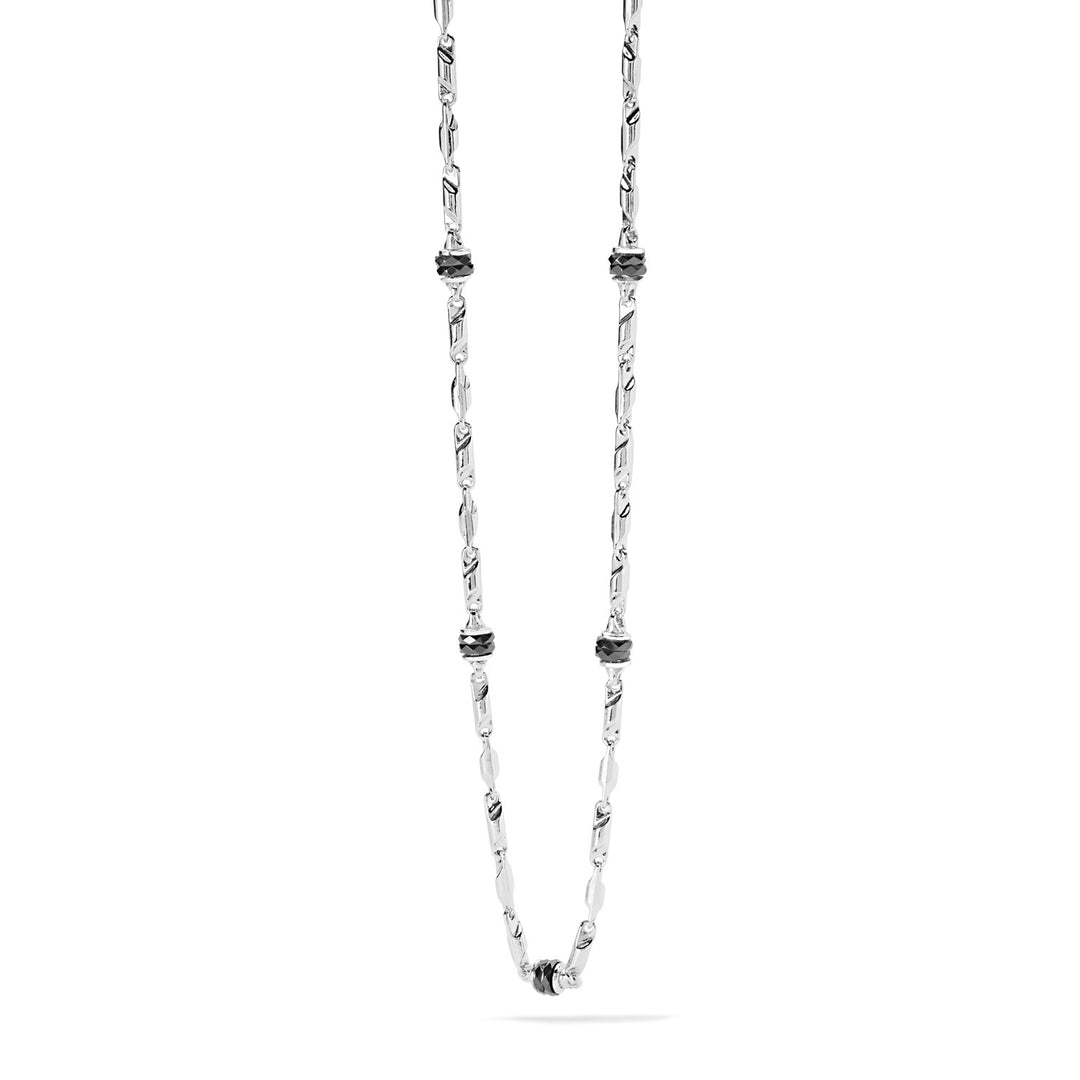Comete-Halskette aus Silber und Keramik UGL694