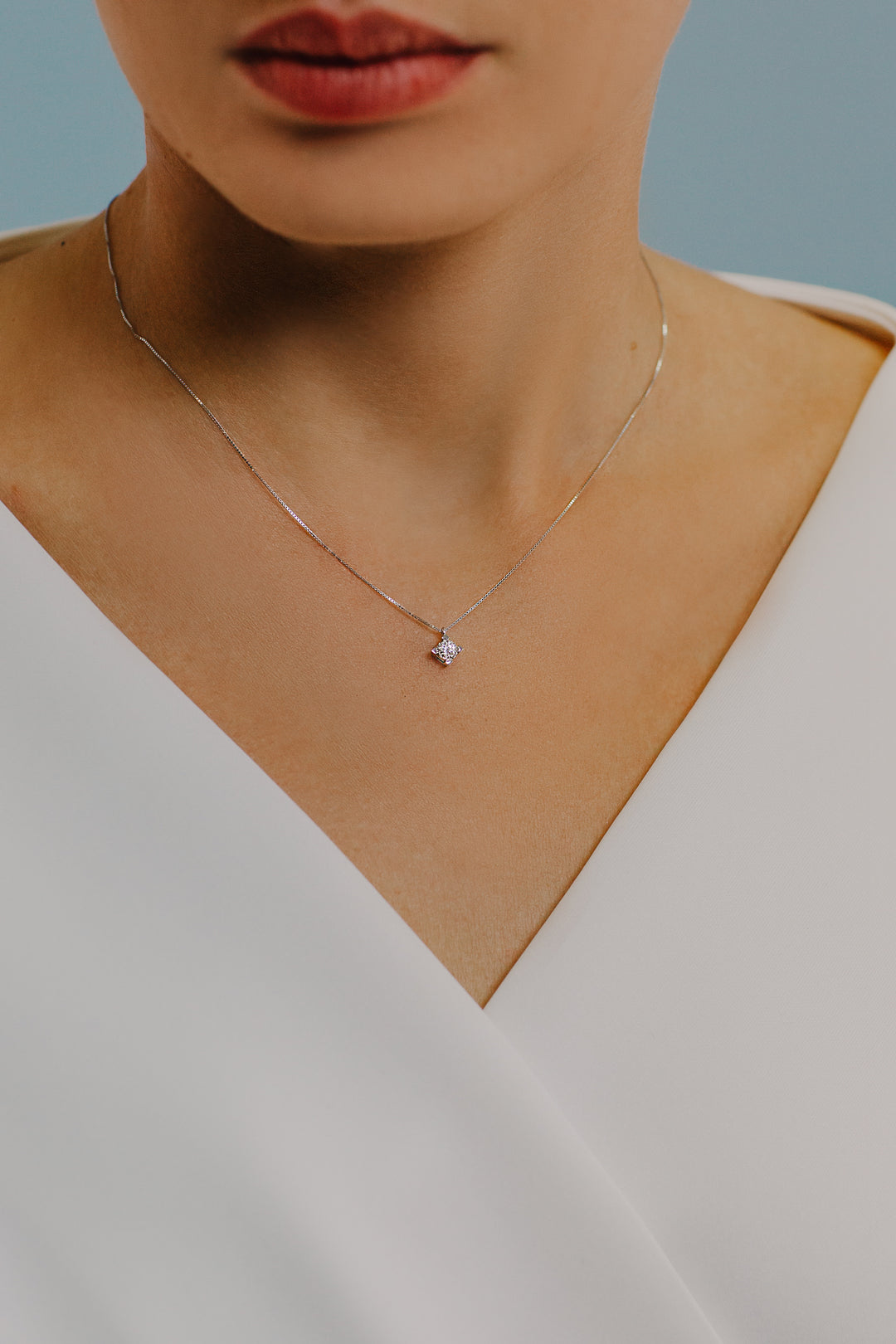 Collier Comete Point lumineux Diamant en Or et Diamant GLB1538