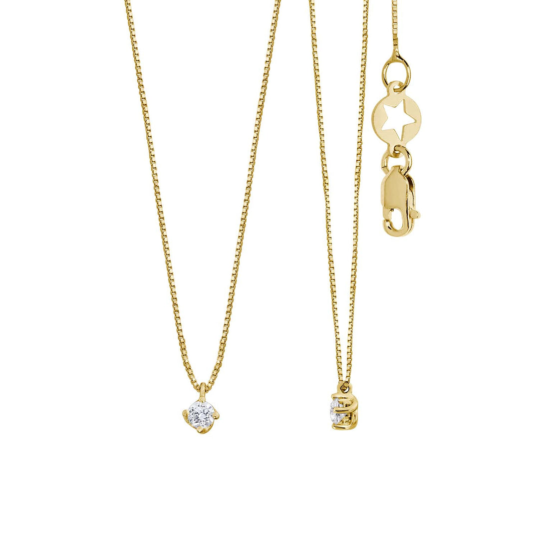 Comete Collana in Oro giallo 750‰ con Diamante bianco GLB1686G