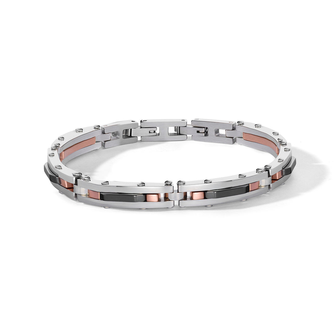 Bracelet Comete en acier, céramique noire et PVD UBR1313