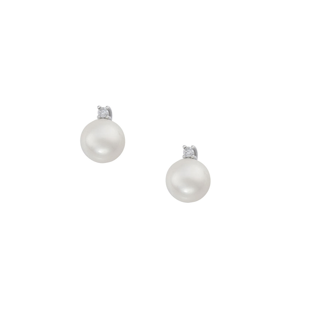 Comete-Ohrringe mit Perle aus Gold und Diamant ORP765