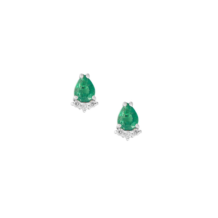 Comete-Ohrringe aus 750‰-Gold, Diamanten und Smaragde, Tropfen ORB1151