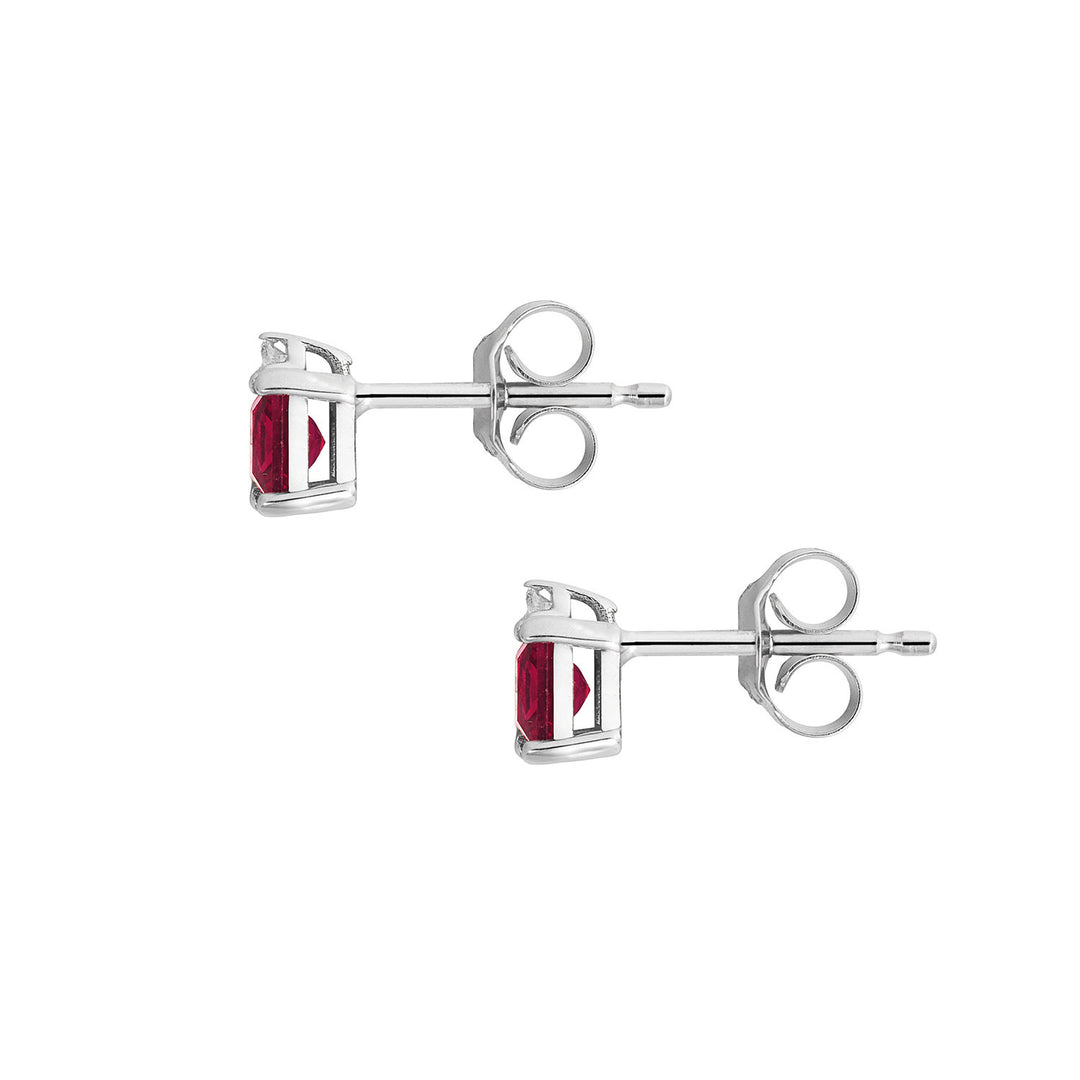 Comete Earrings in white gold with diamonds and rubies ORB1124