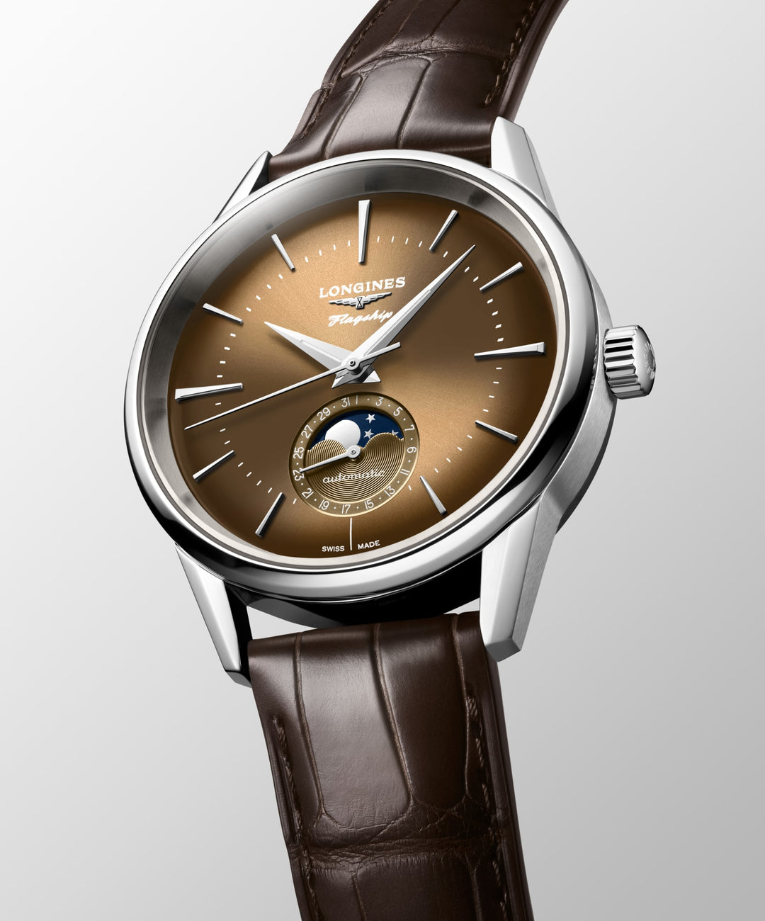 Longines orologio Flagship Heritage Moonphase 38.5 mm L4.815.4.62.2