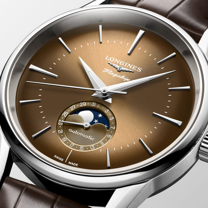 Longines orologio Flagship Heritage Moonphase 38.5 mm L4.815.4.62.2
