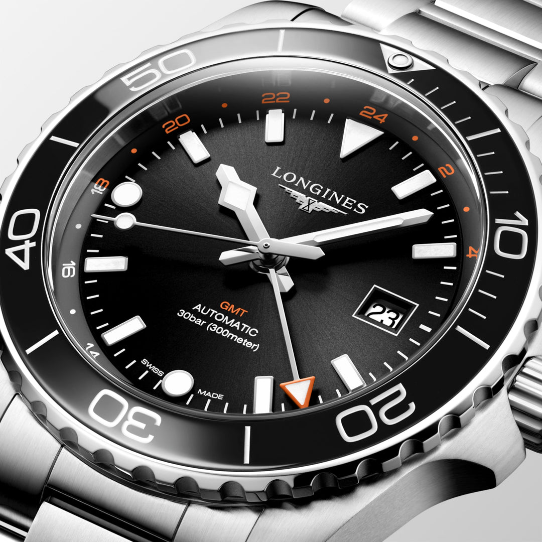 Longines orologio Hydroconquest Gmt 43 mm L3.890.4.56.6