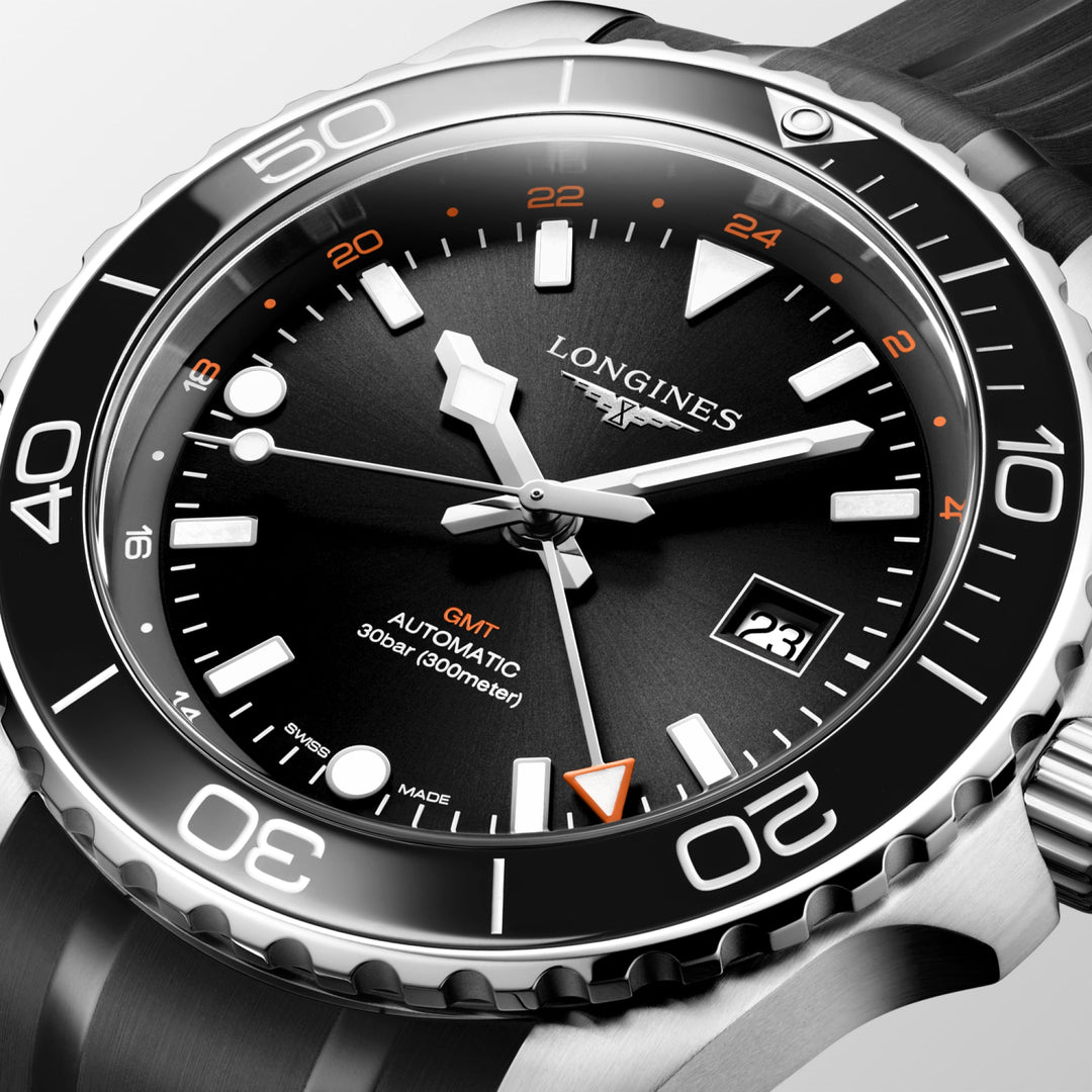 Longines orologio Hydroconquest Gmt 43 mm L3.890.4.56.9