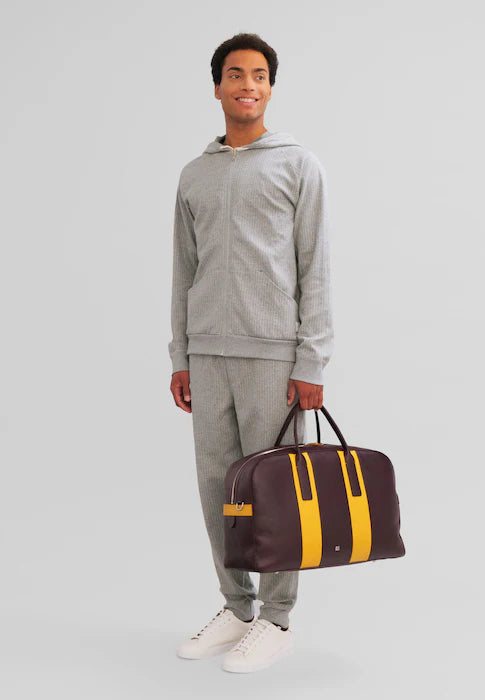 DUDU Leder-Reise-Umhängetasche, Wochenend-Sporttasche für Männer und Frauen, 32 l, groß, 49 cm, Wochenend-Reisetasche