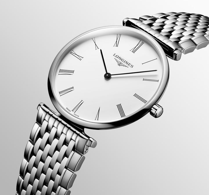 Longines orolgio La Grande Classique De Longines 38mm bianco quarzo acciaio L4.866.4.11.6