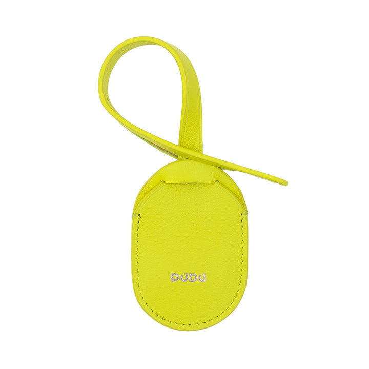DUDU-Hülle für Apple AirTag mit Riemen aus farbigem Echtleder, ideal für Tasche, Rucksack, Koffer und Zubehör