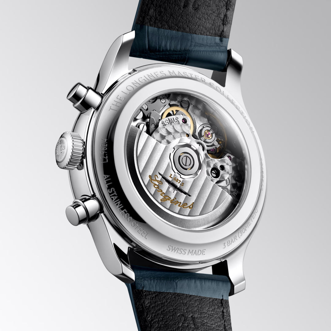 Longines Uhr Master Collection Chrono Moonphase 41 mm Silber Automatik Stahl L2.962.4.73.2