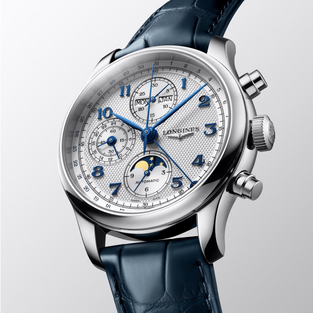 Longines Uhr Master Collection Chrono Moonphase 41 mm Silber Automatik Stahl L2.962.4.73.2
