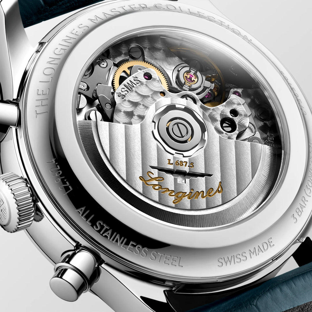 Longines Uhr Master Collection Chrono Moonphase 41 mm Silber Automatik Stahl L2.962.4.73.2