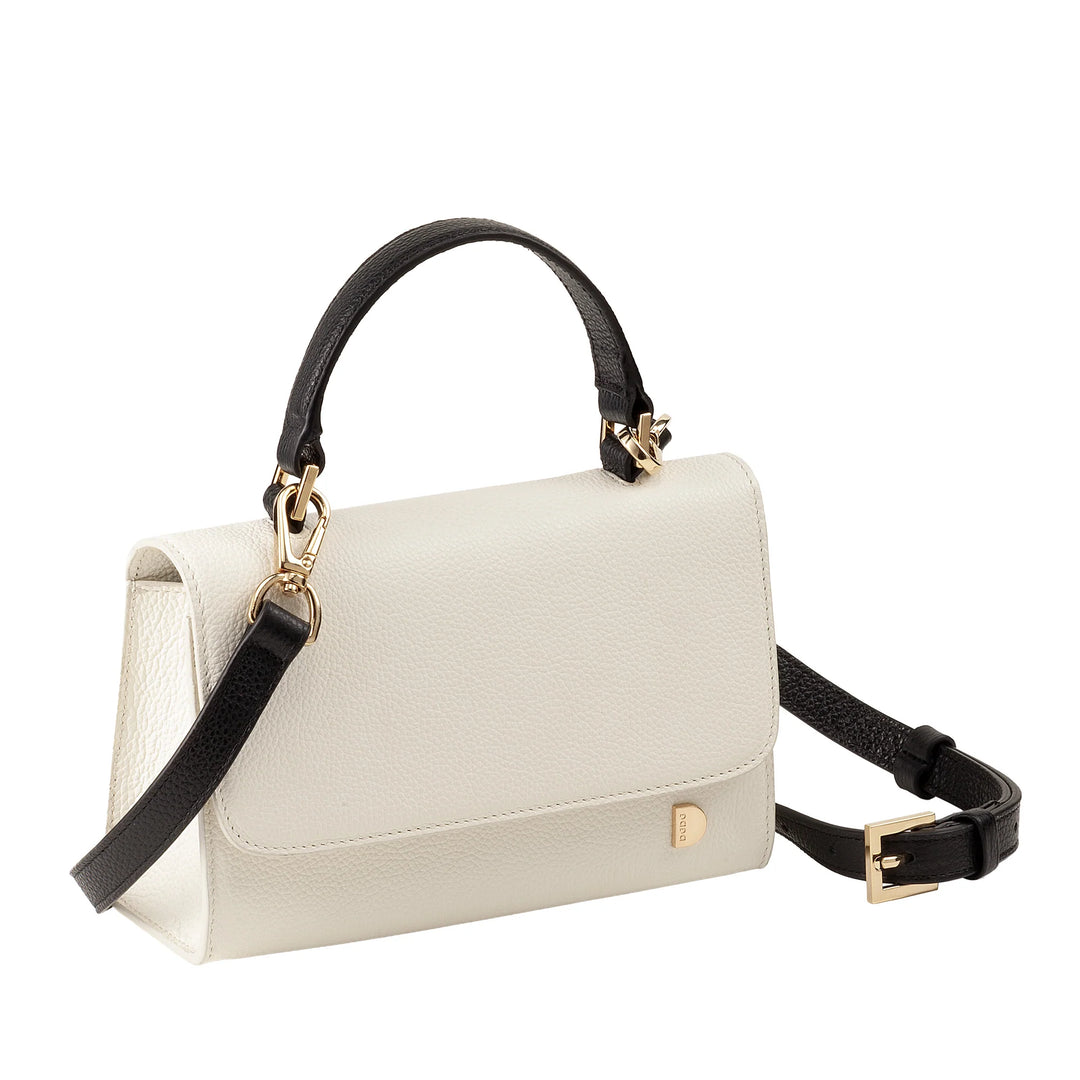 DUDU Petit Sac Femme en Cuir Véritable Fabriqué en Italie, Sac à Main et Sac Bandoulière, Cuir Pleine Fleur ou Daim - Mini Sac avec Bandoulière Ajustable et Amovible, Rabat avec Fermeture Magnétique